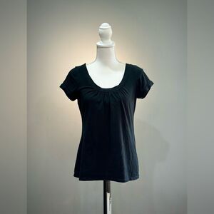 Black LOFT S/S Scoop Neck Top Size M EUC